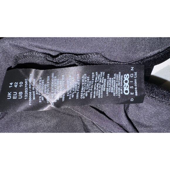 Osos Design Black Long Dress Women’s Size 10 – Draped Neckline - Picture 2 of 6